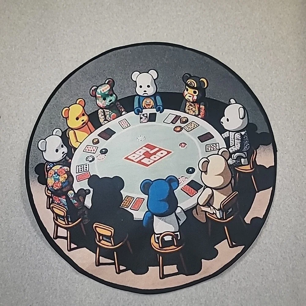 Bearbrick Poker Non Slip Floor Rug Wall‎ Decor  The Last Game Rose Grip 31